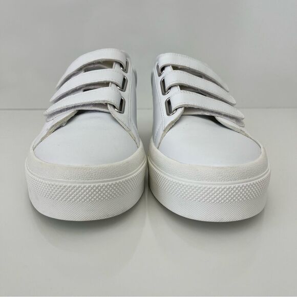 JSLIDES Gennie Studded Platform Sneaker in White Faux Leather Size 10 - Picture 7 of 14